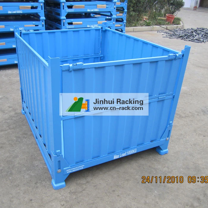 Usine de conteneurs d'emballage en acier pliables empilés